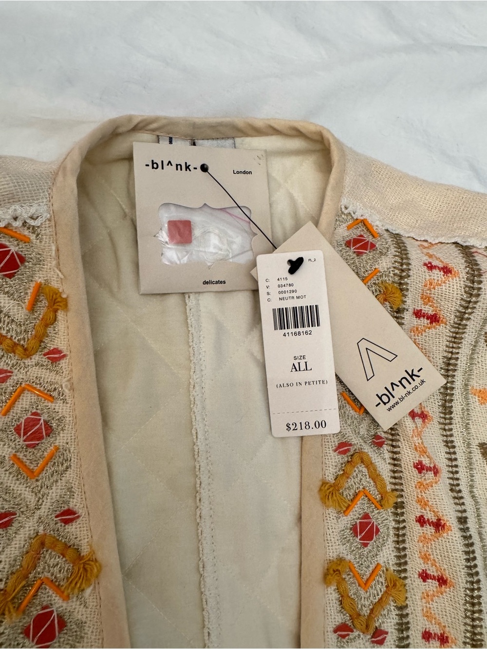 Anthropologie Bl^nk London Paloma Embroidered Kimono Jacket - Picture 8 of 13